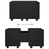 Tavolino da Salotto Nero 60x60x38 cm in Legno truciolato