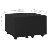 Tavolino da Salotto Nero 60x60x38 cm in Legno truciolato