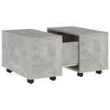 Tavolino da Salotto Grigio Cemento 60x60x38cm Legno truciolato