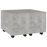 Tavolino da Salotto Grigio Cemento 60x60x38cm Legno truciolato