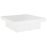Tavolino da Salotto Bianco 90x90x28 cm in Legno truciolato