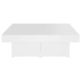 Tavolino da Salotto Bianco 90x90x28 cm in Legno truciolato