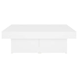 Tavolino da Salotto Bianco 90x90x28 cm in Legno truciolato