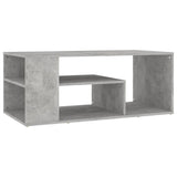 Tavolino Salotto Grigio Cemento 100x50x40 cm Legno truciolato