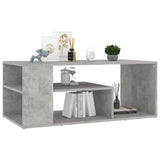 Tavolino Salotto Grigio Cemento 100x50x40 cm Legno truciolato