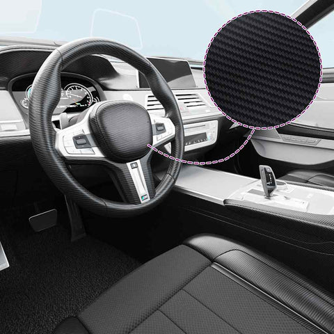 Pellicole per Auto 2 pz 3D Nero Opaco 100x150 cm+50x150 cm