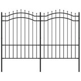 Recinzione da giardino con punta a lancia nera 239x150 cm in acciaio verniciato a polvere