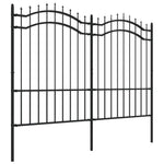 Recinzione da giardino con punta a lancia nera 239x150 cm in acciaio verniciato a polvere