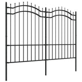 Recinzione da giardino con punta a lancia nera 239x150 cm in acciaio verniciato a polvere