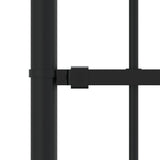 Recinzione da giardino con punta a lancia nera 239x150 cm in acciaio verniciato a polvere