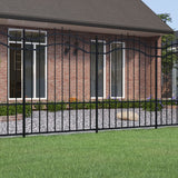 Recinzione da giardino con punta a lancia nera 239x150 cm in acciaio verniciato a polvere