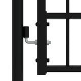 Cancello per recinzione KAMPEN con punta a lancia Nero 103x100 cm in acciaio