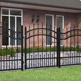 Cancello per recinzione KAMPEN con punta a lancia Nero 103x100 cm in acciaio
