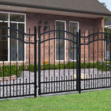 Cancello per recinzione KAMPEN con punta a lancia Nero 103x125 cm in acciaio