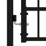 Recinzione Cancello con Punta a Lancia Nera 103x200cm Acciaio