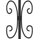 Cancello per recinzione KAMPEN con punta a lancia Nero 103x150 cm in acciaio