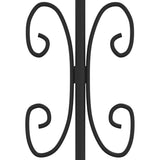 Cancello per recinzione KAMPEN con punta a lancia Nero 302x150 cm in acciaio