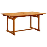 Set Mobili da Pranzo per Giardino 9 pz Legno Massello di Acacia 160-240 cm