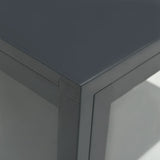 Credenza Antracite 38x35x70 cm in Acciaio e Vetro