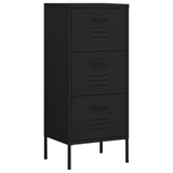 Armadietto Nero 42,5x35x101,5 cm in Acciaio
