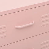 Cassettiera Rosa 80x35x101,5 cm in Acciaio
