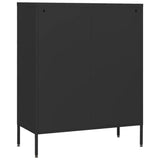 Cassettiera Nera 80x35x101,5 cm in Acciaio