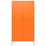Armadio Arancione 90x50x180 cm in Acciaio