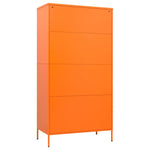 Armadio Arancione 90x50x180 cm in Acciaio