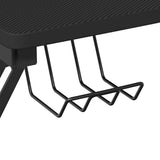 Scrivania da Gaming con Gambe a Y Nera 110x60x75 cm