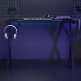 Scrivania da Gaming con Gambe a Y Nera 110x60x75 cm