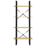 Libreria a 4 Ripiani 60x30x140 cm in Legno Massello di Pino