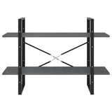 Libreria a 2 Ripiani Grigia 100x30x70 cm in Massello di Pino