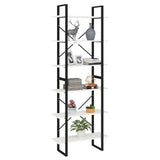 Scaffale Alto Bianco 80x30x210 cm in Legno Massello di Pino