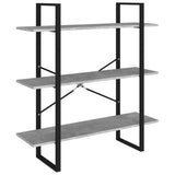 Libreria Grigio Cemento 100x30x105 cm in Legno truciolato