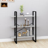 Libreria Grigio Cemento 100x30x105 cm in Legno truciolato