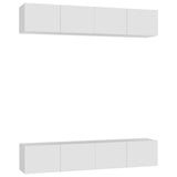 Mobili TV 4 pz Bianchi 80x30x30 cm in Legno truciolato