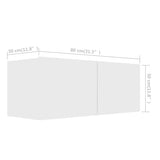 Mobili TV 4 pz Bianchi 80x30x30 cm in Legno truciolato