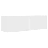 Mobili Porta TV 4 pz Bianchi 100x30x30 cm in Legno truciolato