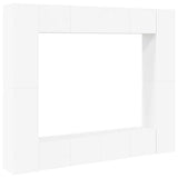 Set Mobili Porta TV 8 pz Bianco in Legno truciolato