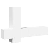 Set di Mobili Porta TV 5 pz Bianco in Legno truciolato