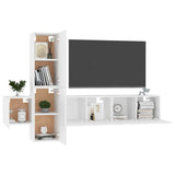 Set di Mobili Porta TV 5 pz Bianco in Legno truciolato