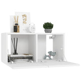Set di Mobili Porta TV 5 pz Bianco in Legno truciolato
