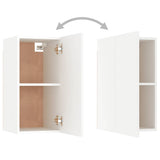 Set Mobili Porta TV 7 pz Bianco in Legno truciolato