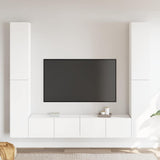 Set Mobili Porta TV 6 pz Bianco in Legno truciolato
