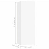 Set Mobili Porta TV 4 pz Bianco in Legno truciolato