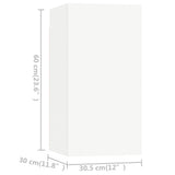 Set Mobili Porta TV 4 pz Bianco in Legno truciolato