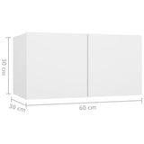 Set Mobili Porta TV 8 pz Bianco in Legno truciolato