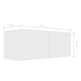 Set Mobili Porta TV 8 pz Bianco in Legno truciolato