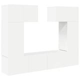 Set di Mobili Porta TV 6 pz Bianco in Legno truciolato