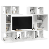 Set di Mobili Porta TV 6 pz Bianco in Legno truciolato
